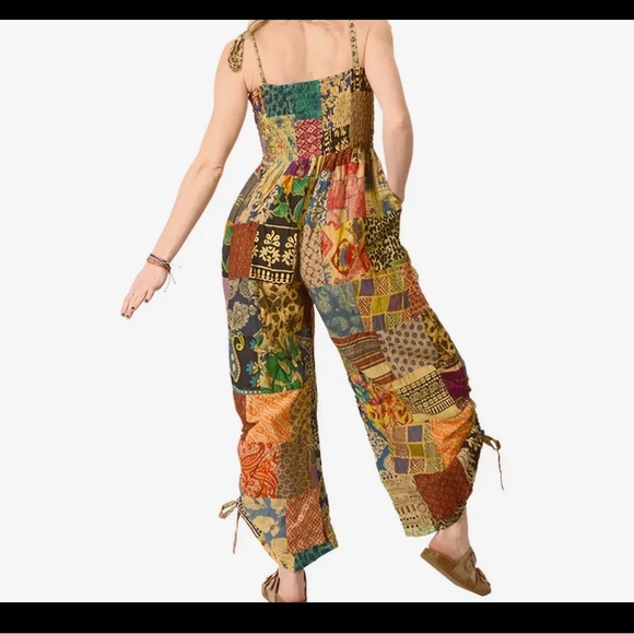 Patchwork Multicolor Jumpsuit - Picture 5 of 8